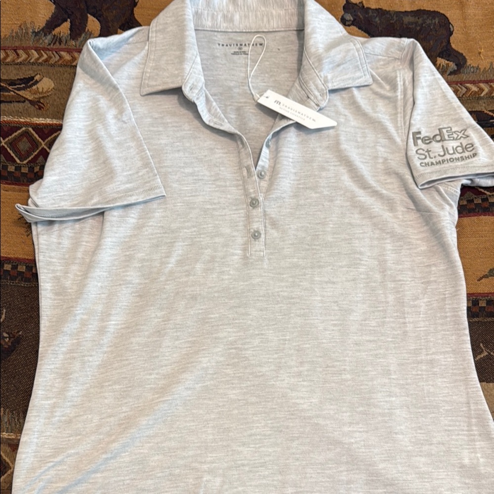 Travis Mathew Light Gray Polo Shirt
